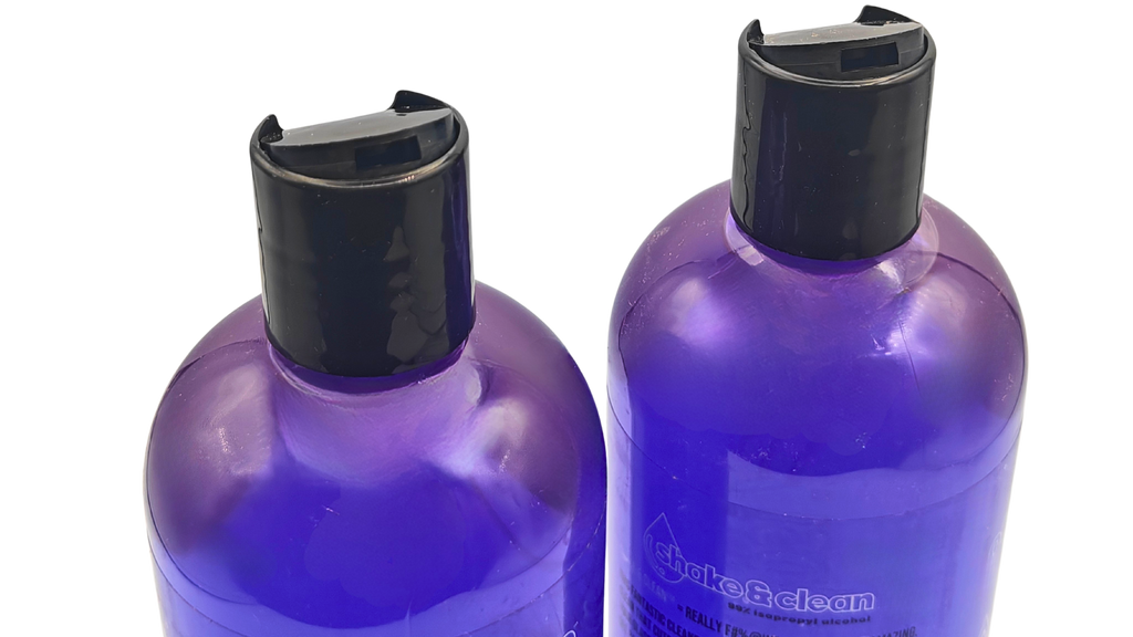 Bong Cleaner, Shake-N-Clean, 99% Rubbing Alcohol & Coarse Salt, Pack of Two