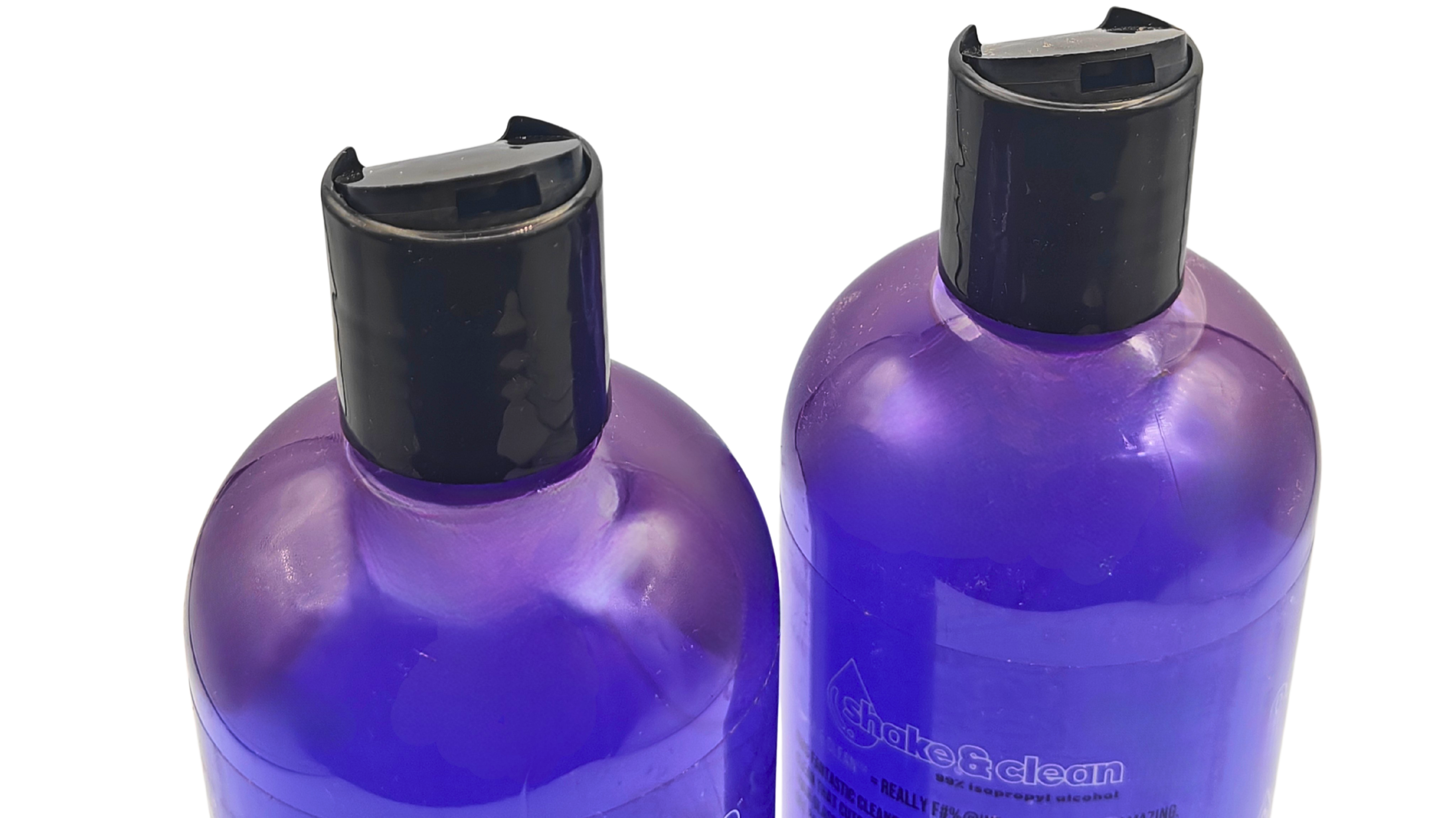 Bong Cleaner, Shake-N-Clean, 99% Rubbing Alcohol & Coarse Salt, Pack of Two