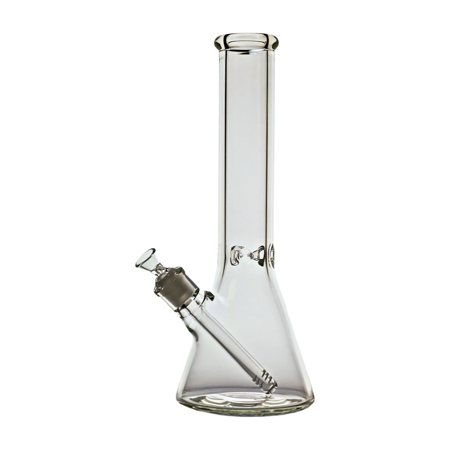 9mm Thick Glass Bong, 14 Inches Tall, Ice Pinch, Included Down Stem & Bowl