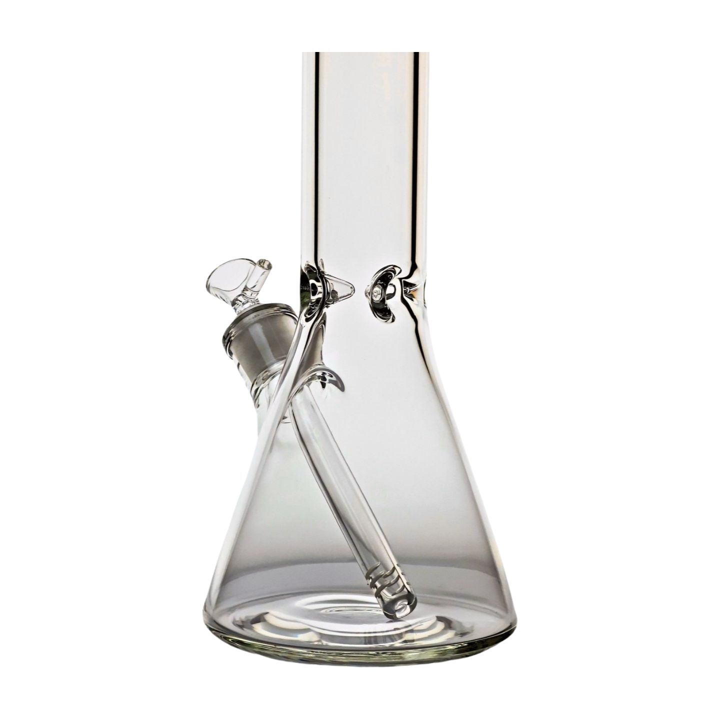 9mm Thick Glass Bong, 14 Inches Tall, Ice Pinch, Included Down Stem & Bowl