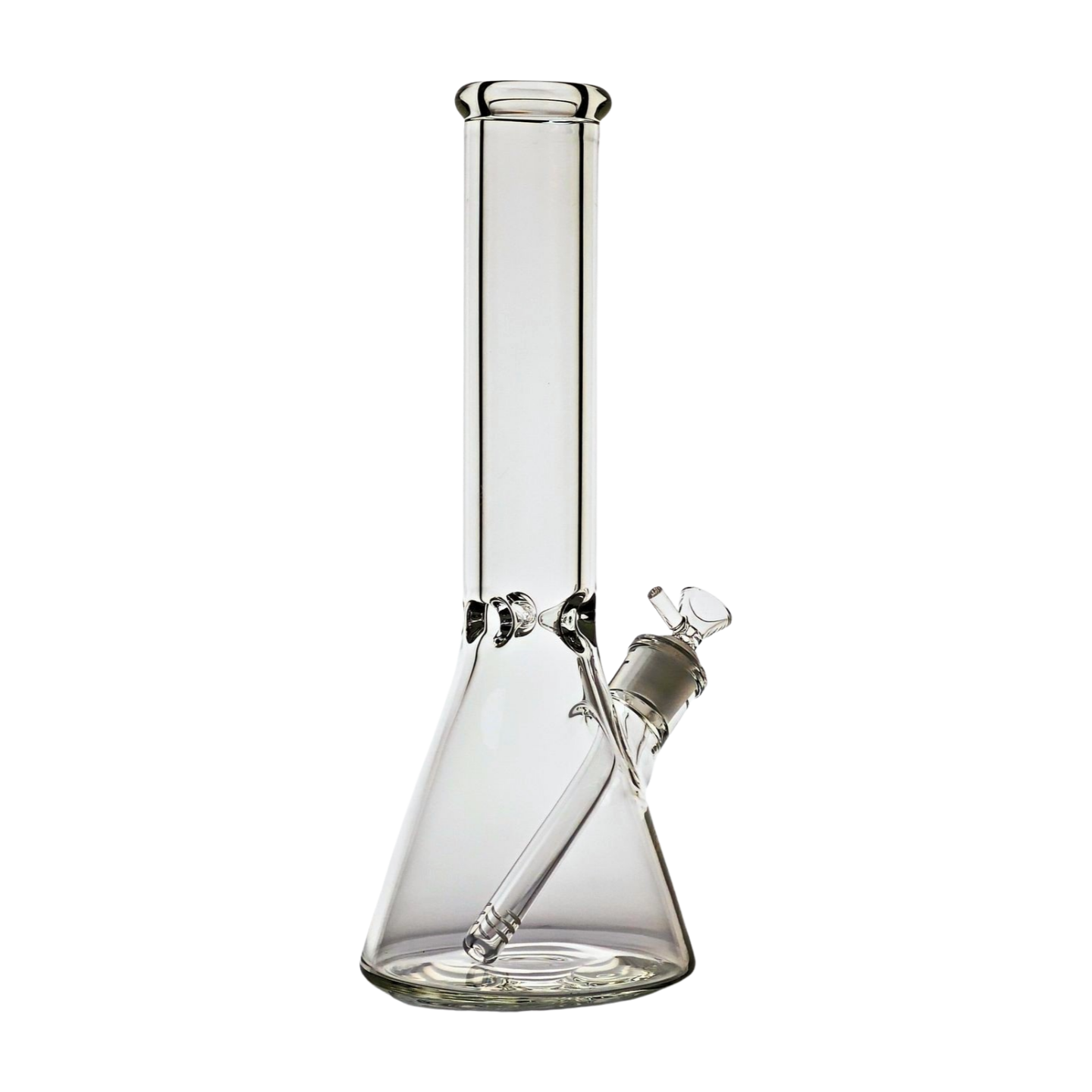 9mm Thick Glass Bong, 14 Inches Tall, Ice Pinch, Included Down Stem & Bowl