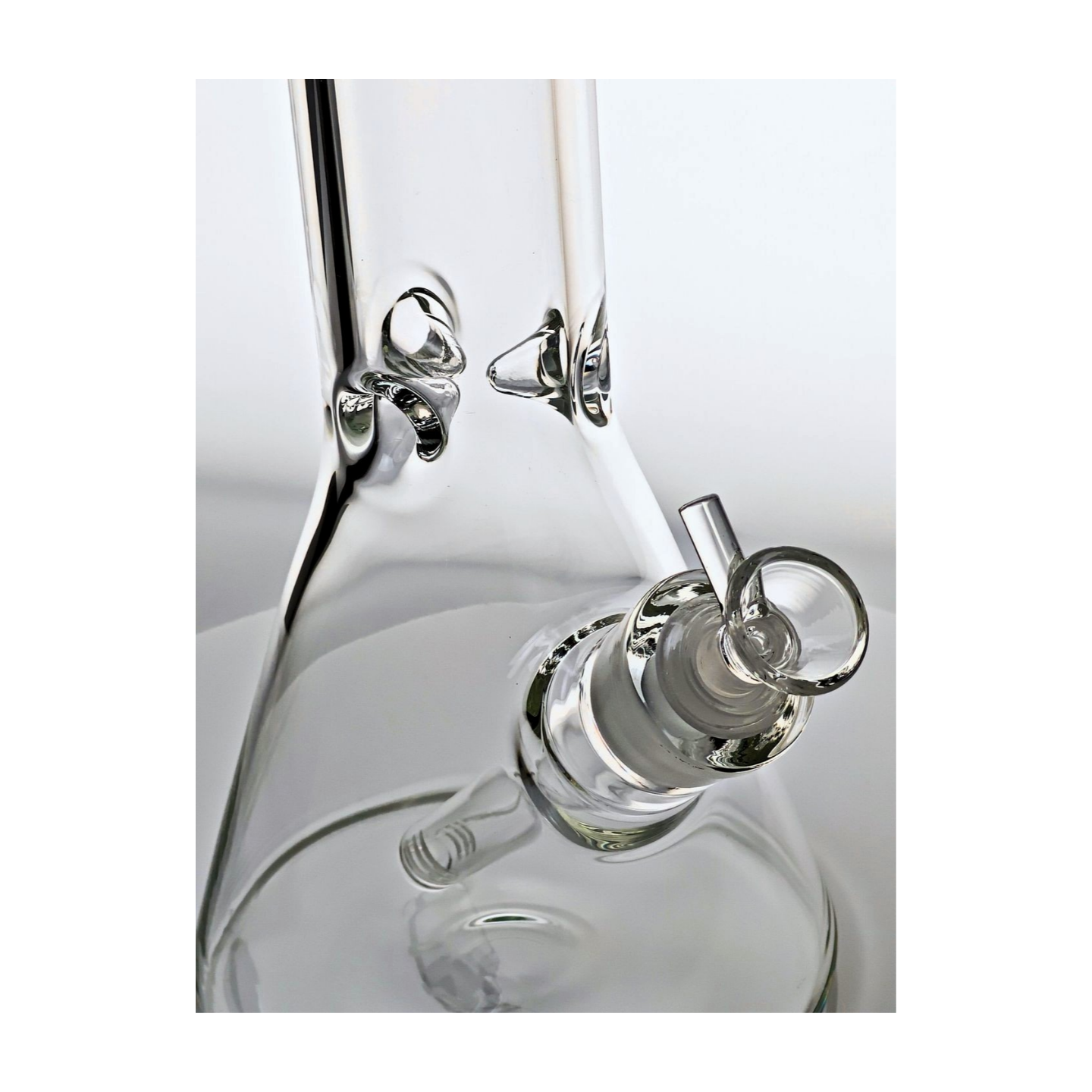 9mm Thick Glass Bong, 14 Inches Tall, Ice Pinch, Included Down Stem & Bowl