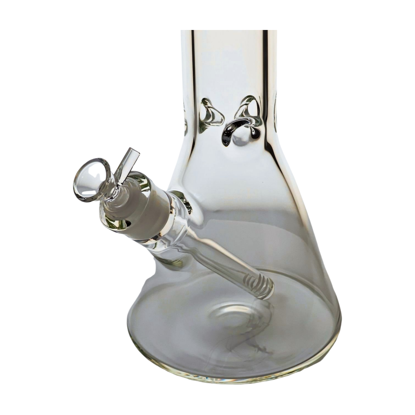 9mm Thick Glass Bong, 14 Inches Tall, Ice Pinch, Included Down Stem & Bowl