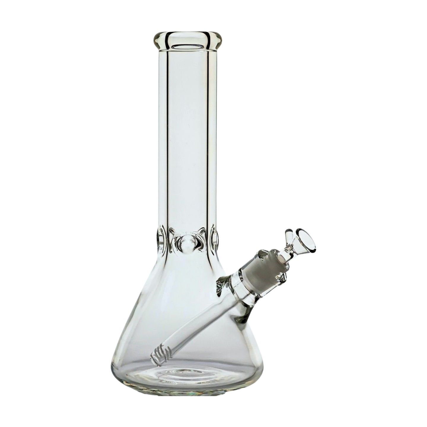 9mm Thick Glass Bong, 12 Inches Tall, Ice Pinch, Included Down Stem Diffuser & Bowl