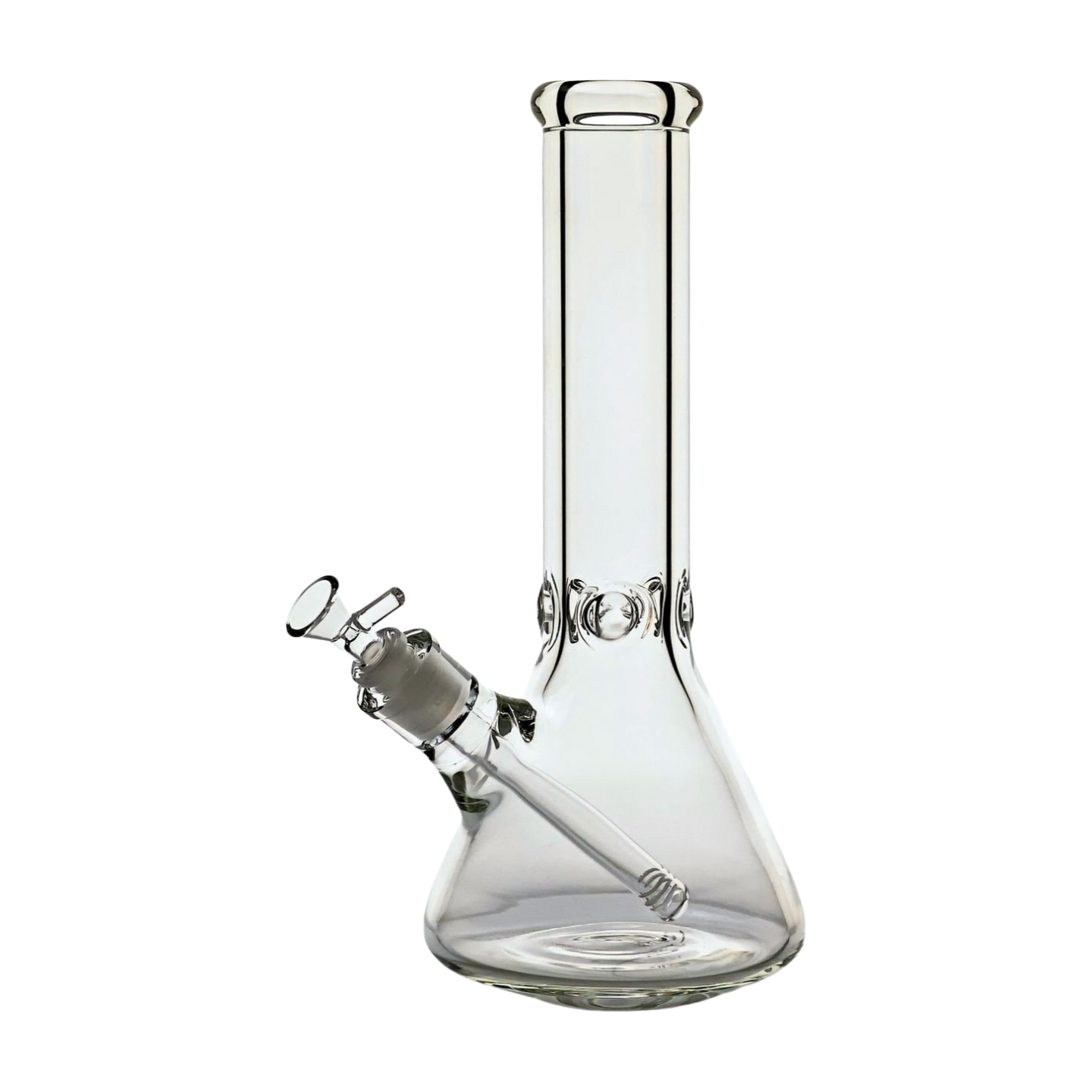 9mm Thick Glass Bong, 12 Inches Tall, Ice Pinch, Included Down Stem Diffuser & Bowl