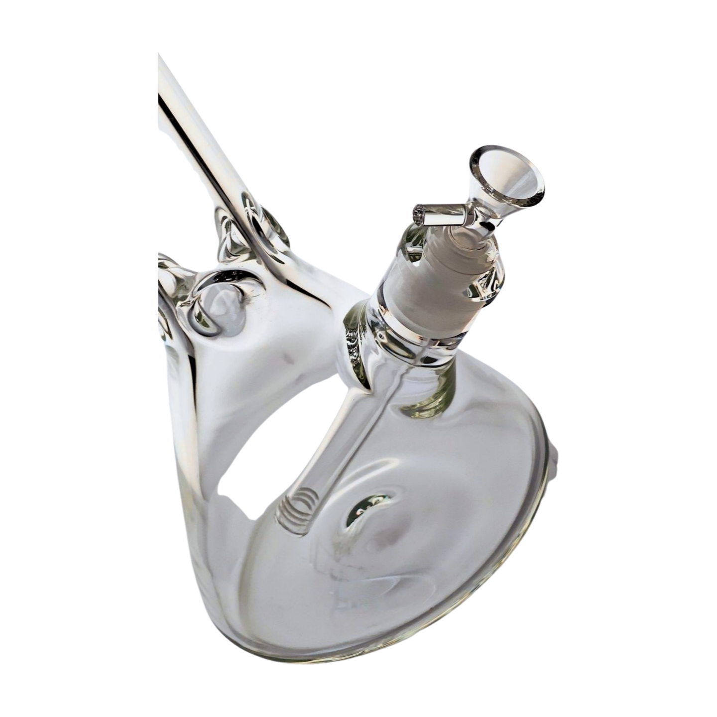 9mm Thick Glass Bong, 12 Inches Tall, Ice Pinch, Included Down Stem Diffuser & Bowl