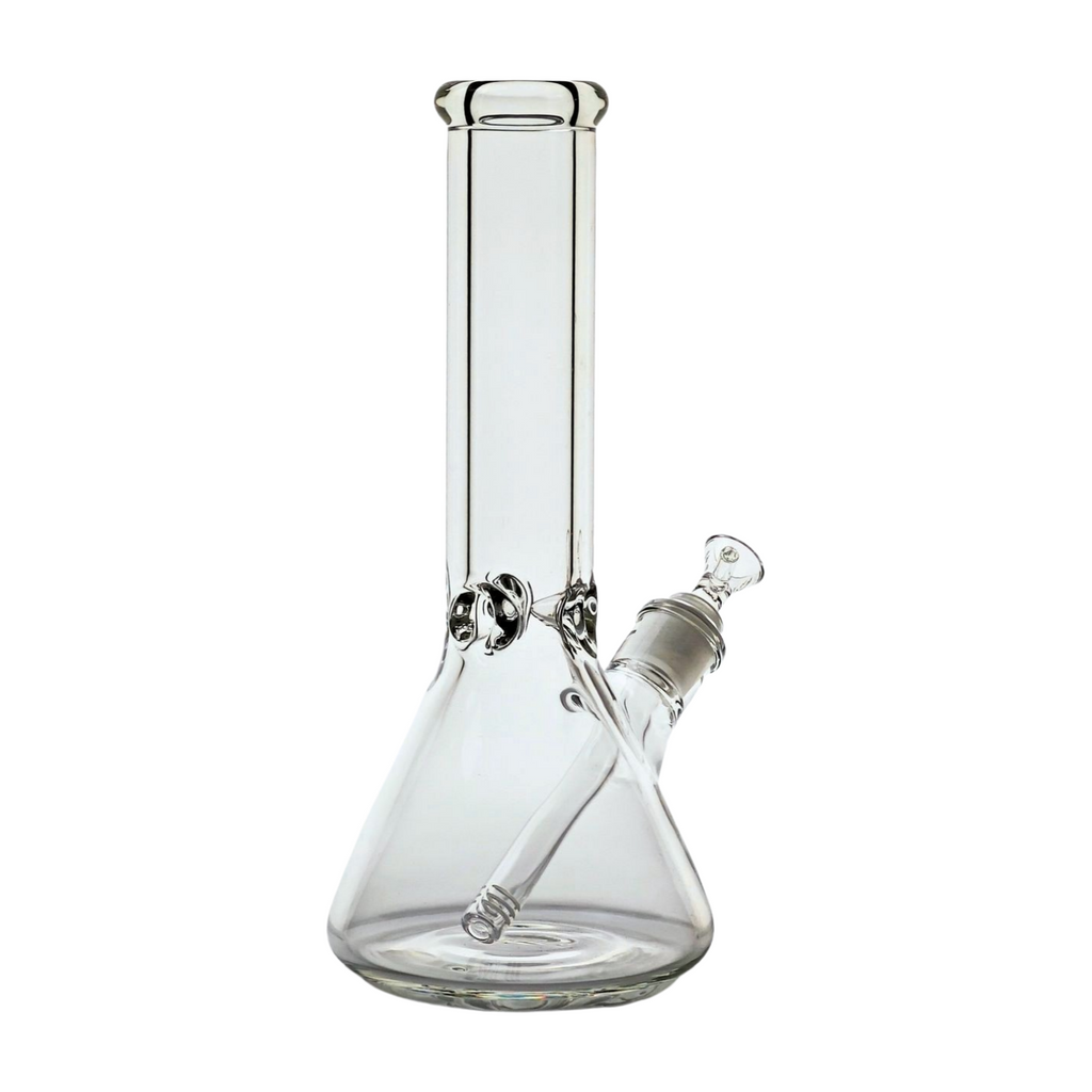 9mm Thick Glass Bong, 12 Inches Tall, Ice Pinch, Included Down Stem Diffuser & Bowl