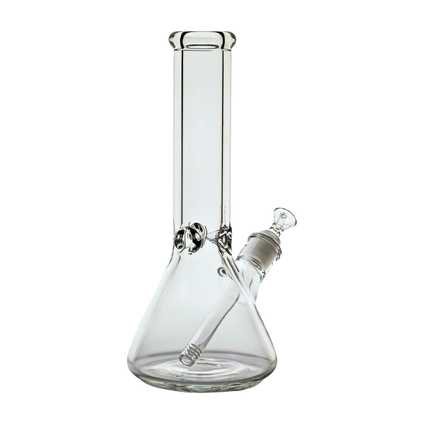 9mm Thick Glass Bong, 12 Inches Tall, Ice Pinch, Included Down Stem Diffuser & Bowl