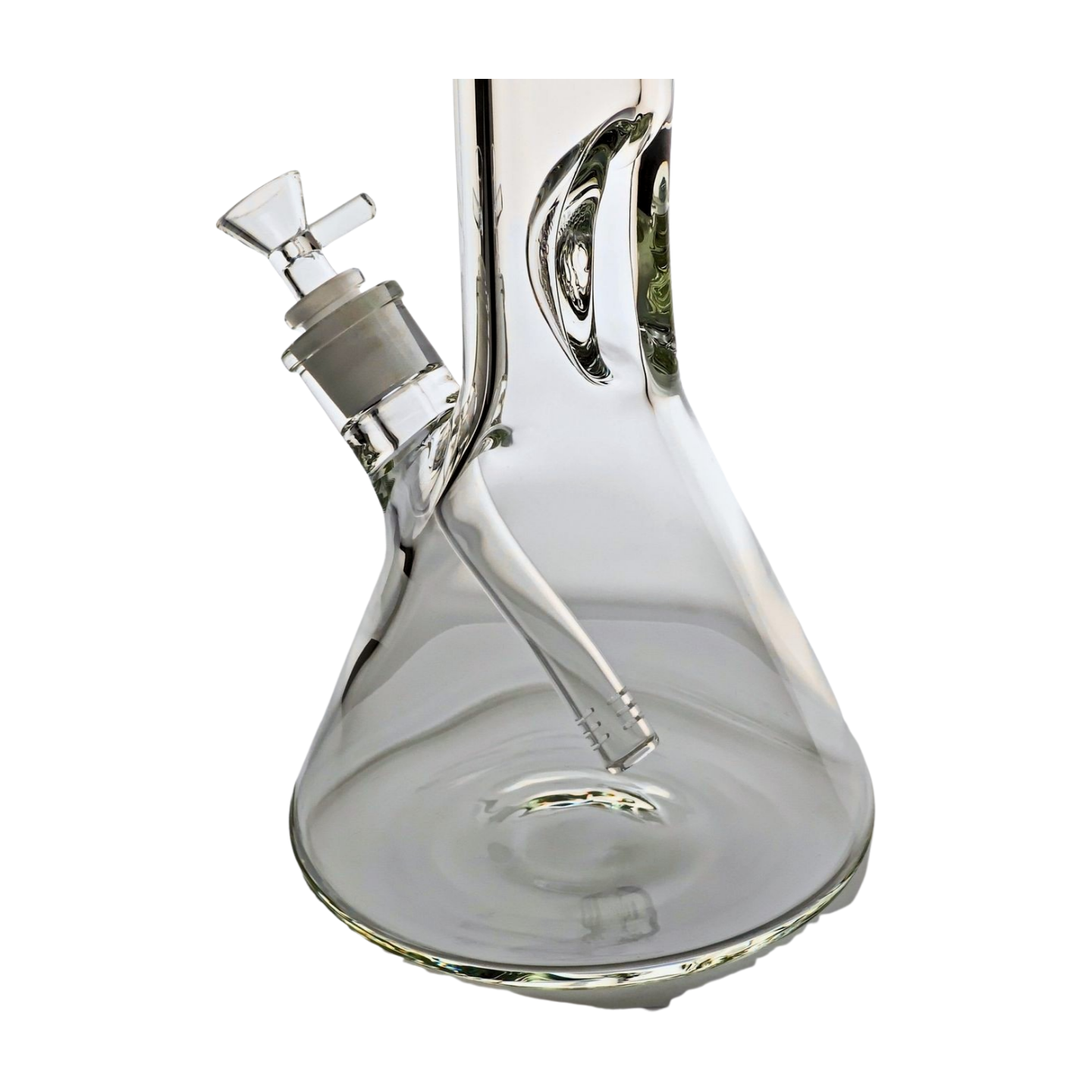 9mm Thick Glass Bong, 16" Tall, Geometric Ice Pinch, Down Stem Diffuser & Bowl