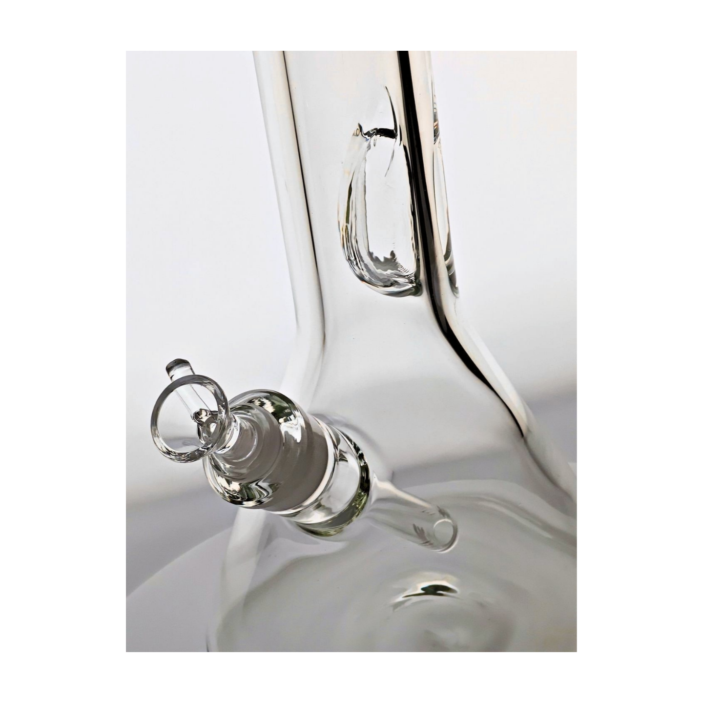 9mm Thick Glass Bong, 16" Tall, Geometric Ice Pinch, Down Stem Diffuser & Bowl
