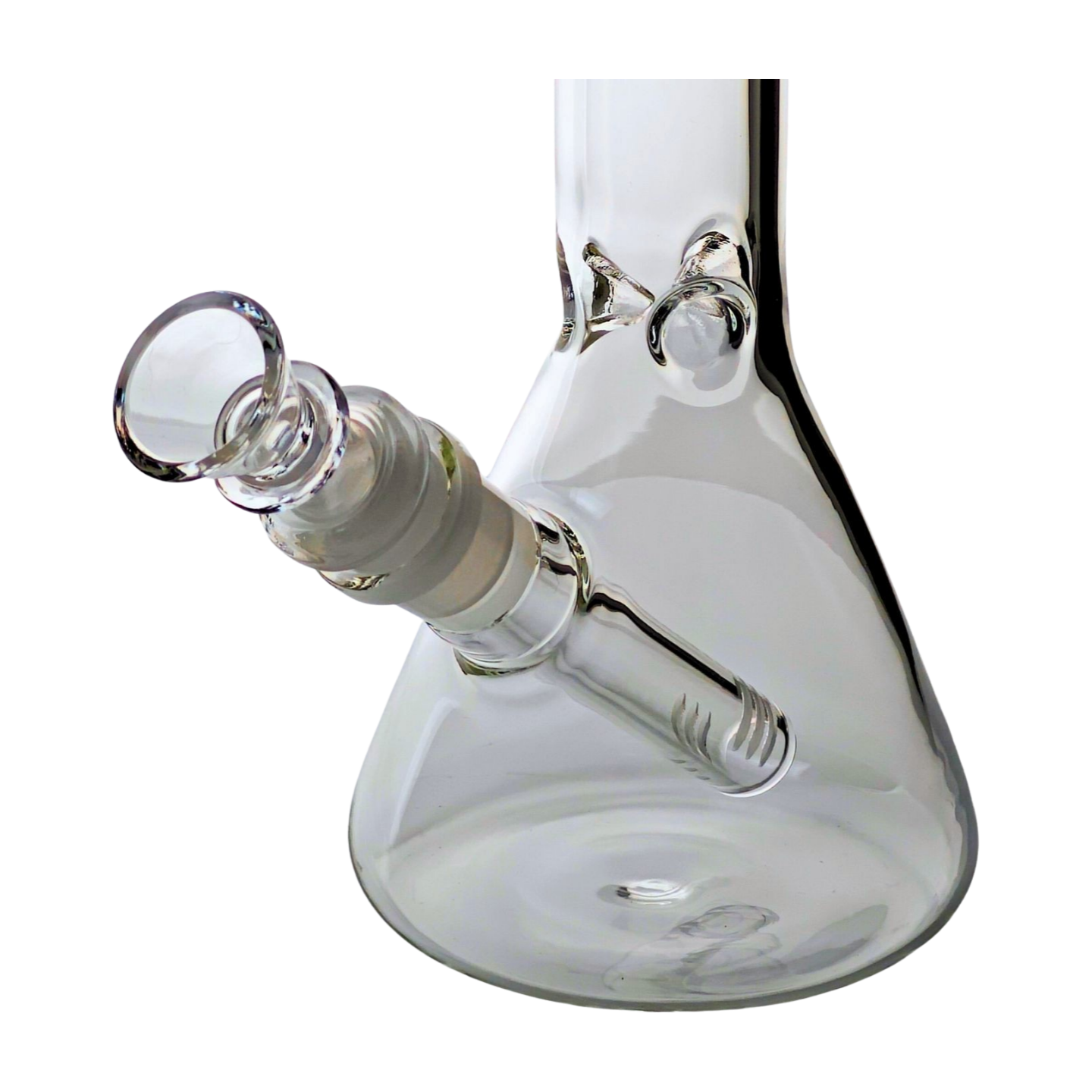 10" Tall, 5mm Heavy Glass Beaker Bong with Ice Pinch - Includes Removable Downstem Perc and 14mm Bowl