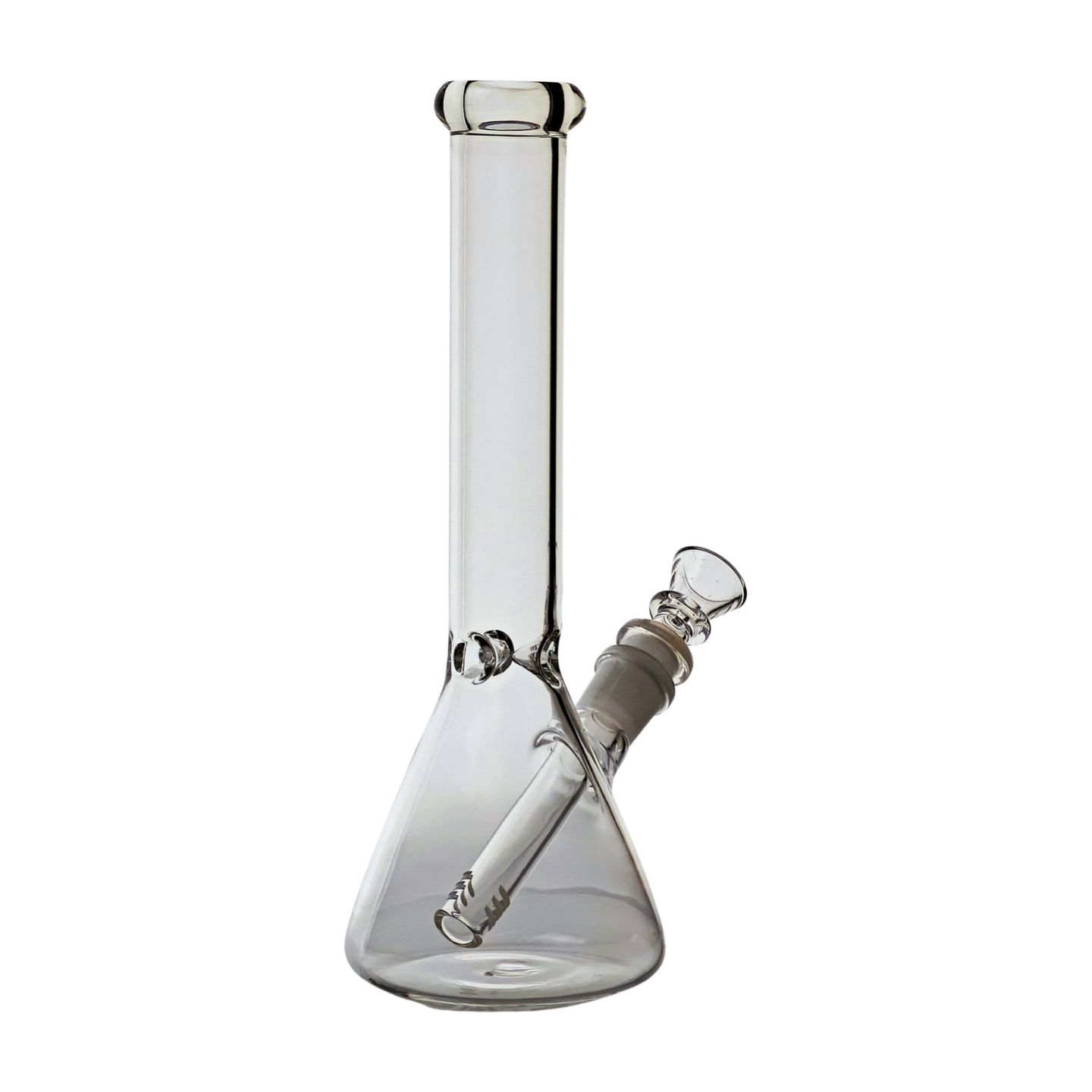 10" Tall, 5mm Heavy Glass Beaker Bong with Ice Pinch - Includes Removable Downstem Perc and 14mm Bowl