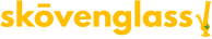 Logo with 'skövenglass' text in yellow on a white background